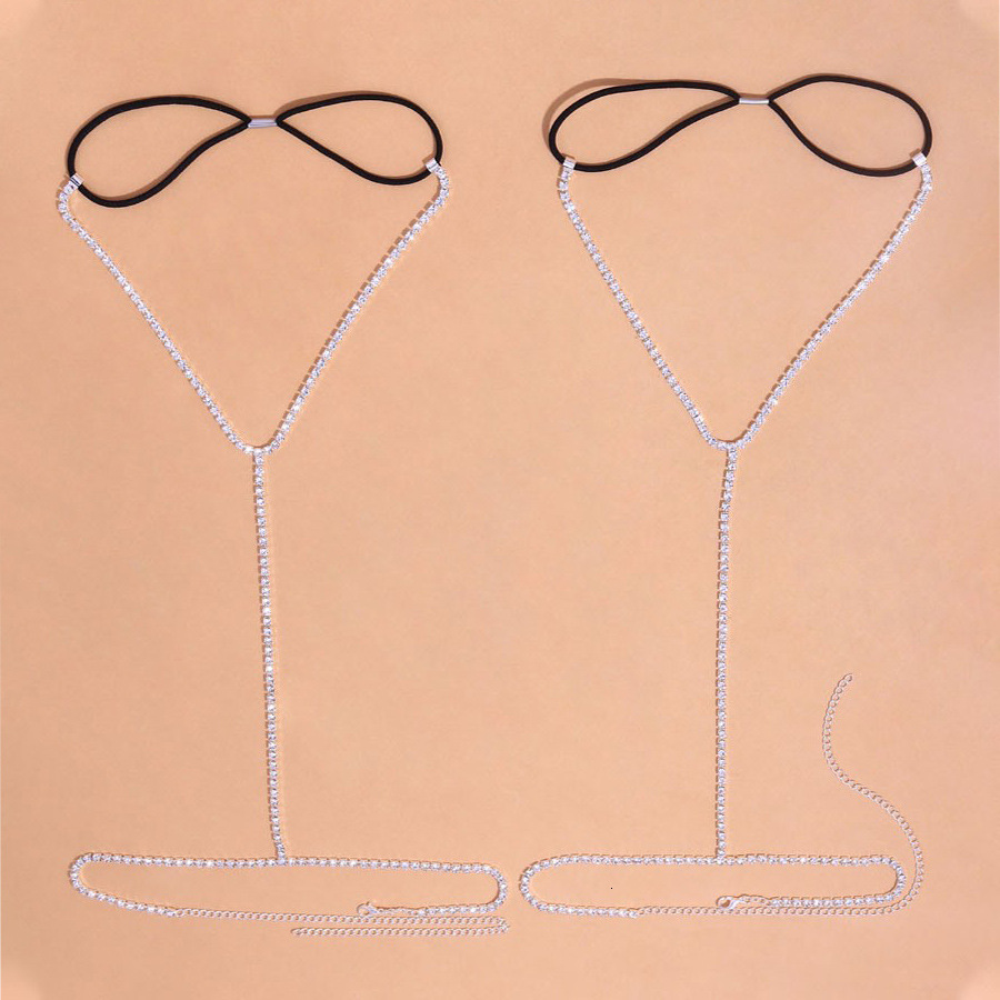 Simple Sexy Iced out VVS Moissanite Bling Bling Leg Chain Double Row Thigh Chain Summer Bikini Body Jewelry