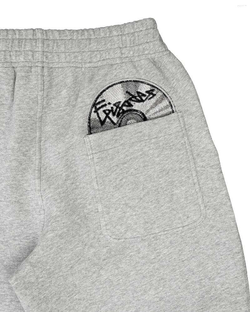 Men's Pants Hip Hop Optical Disc Ebroidered Graphic Casual Sweatpants Y2K Men Gothic Design Baggy Elastic Waist Jogging