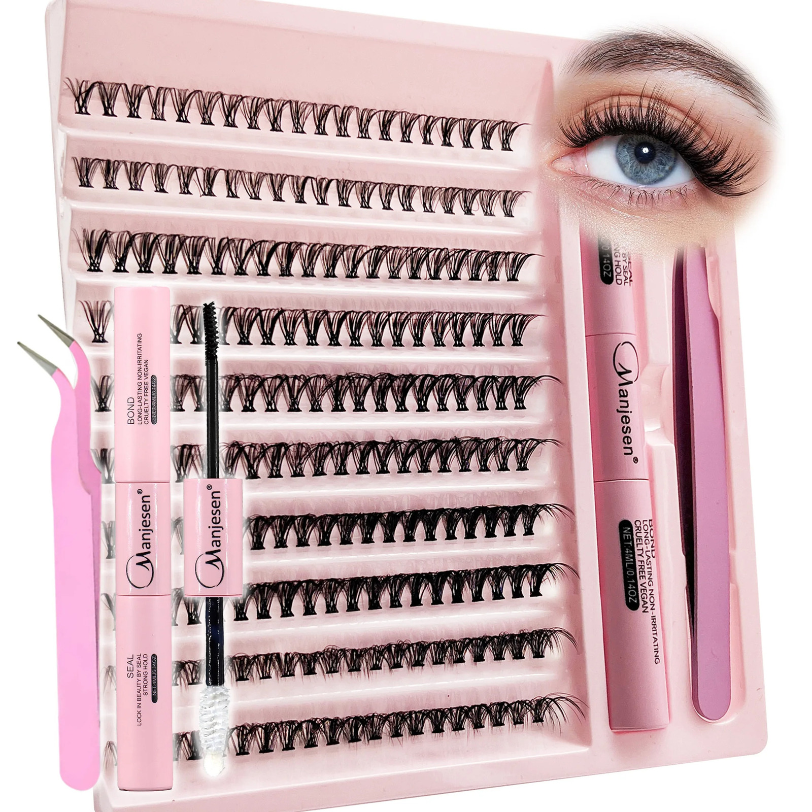DIY Lashes Kit Eyelashes 200 PCS Clusters Lash Bond and Seal Makeup Tools for Gluing Glue Accessories 250716