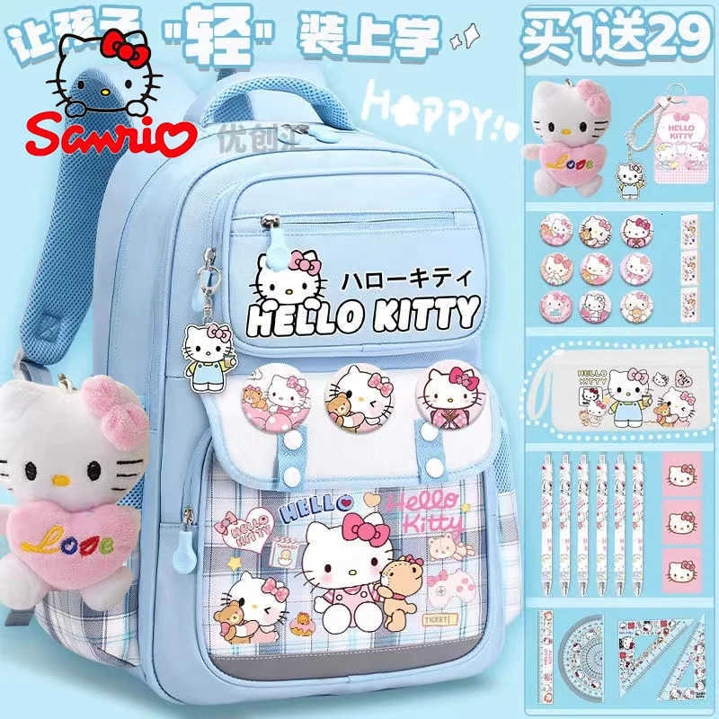 Sanrio Hello Kitty To Reduce Study Load Spine Protection Schoolbag Fashion Cinnamoroll Backpack Girls Backpack Large Capacityw250721