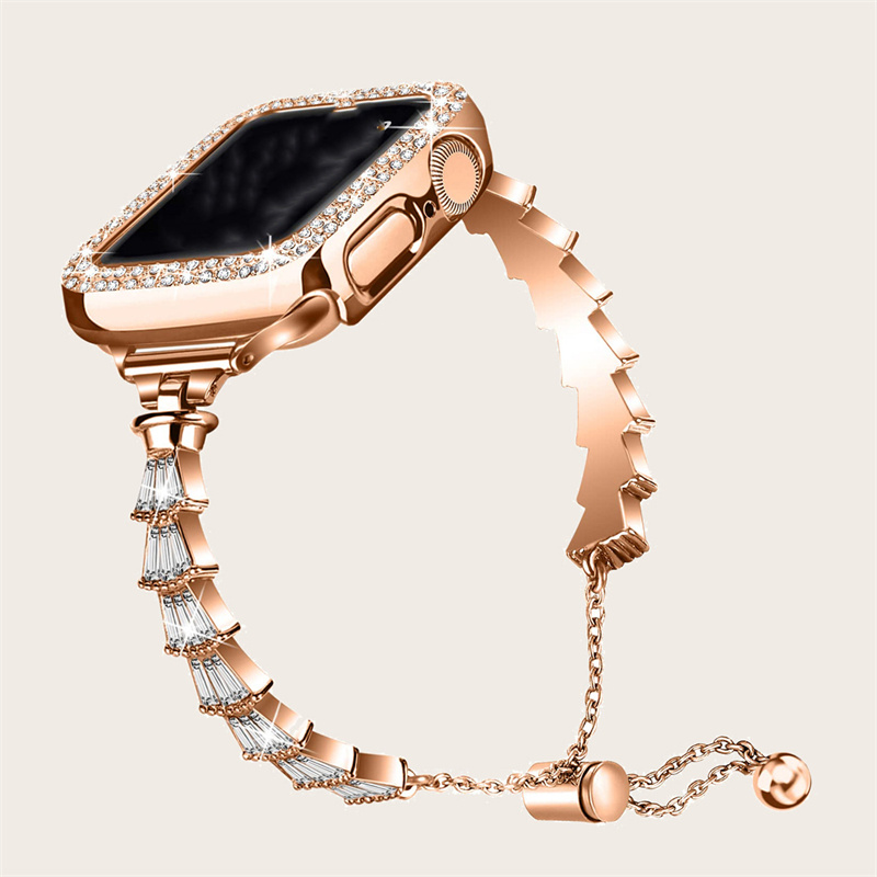 Shell Diamond Straps for Apple Watch Bands 38mm 40mm 41mm 42mm 44mm 45mm 46mm 49mm Smart Strap Bands Bling Diamond Bracelet for iWatch band Series 10 