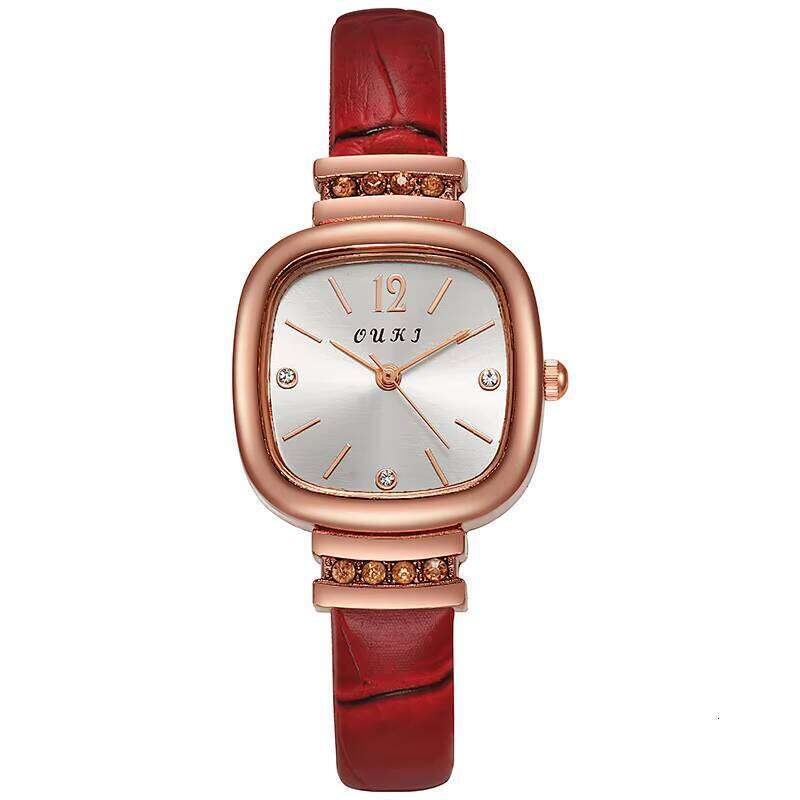 Square Candy Watch - 40mm Retro Quartz Watch for Women | Analog-Digital Display with PU Leather Strap (4 Colors)