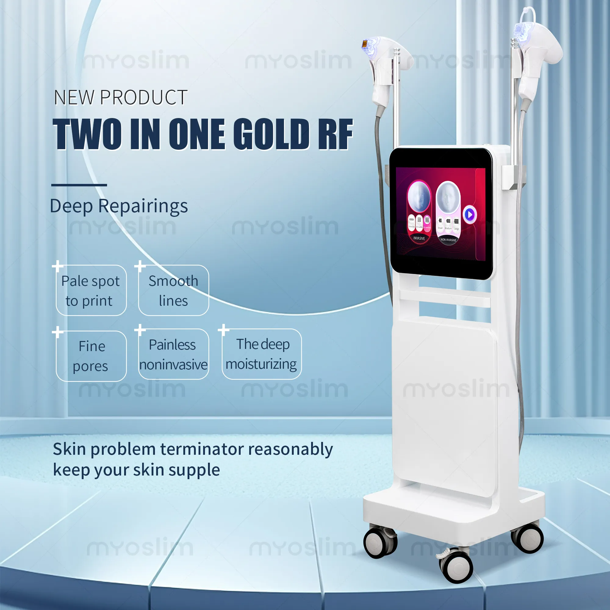 Microneedle Rf Beauty Device Deep Rf, Lifting and Firming Anti-Wrinkle Device, Lightens Fine Lines and Repairs Skin Professional
