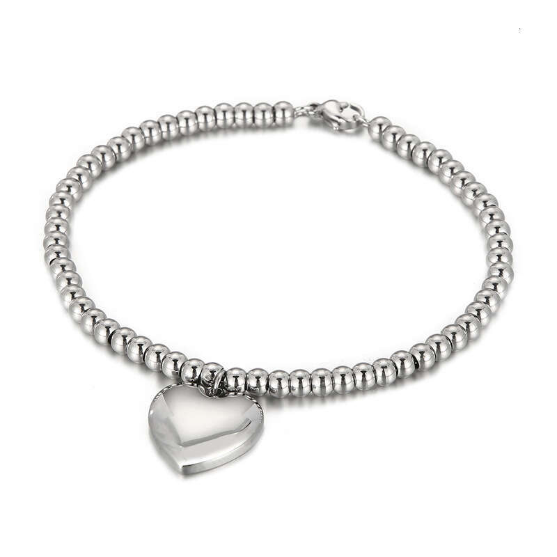 INS Hot Luxury jewelry designer bracelet for Women 3D heart-shaped steel ball gold necklace gold bracelet high-end minimalist daily jewelry set no fad