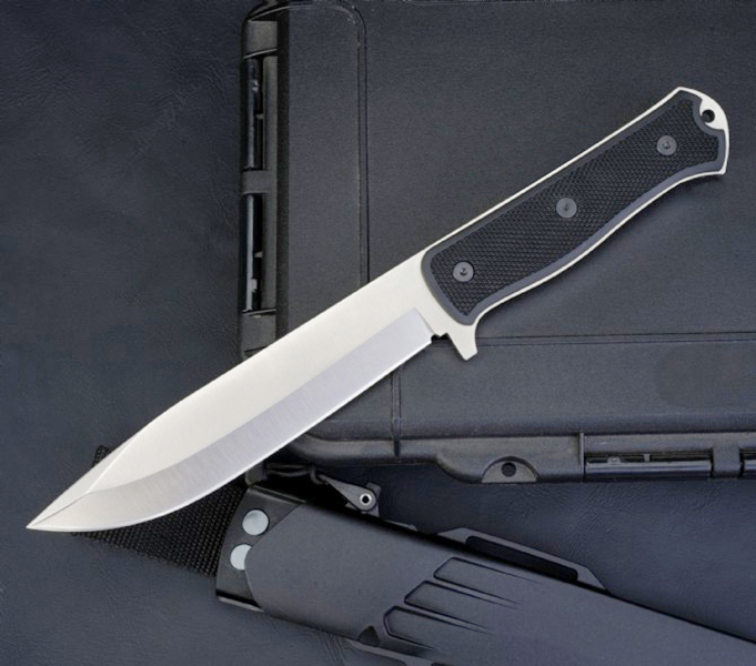 FKA1 Survival Straight Knife 14C28N Satin Drop Point Blade Full Tang TPR Handle Outdoor Fixed Blade Tactical Knives with Kydex