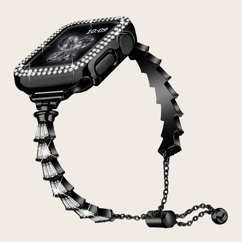 Shell Diamond Straps for Apple Watch Bands 38mm 40mm 41mm 42mm 44mm 45mm 46mm 49mm Smart Strap Bands Bling Diamond Bracelet for iWatch band Series 10 