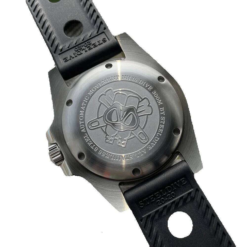 STEELDIVE Sd1953 Water Ghost Ceramic Bezel Sapphire Mirror Swiss Luminous Nh35 Movement Dive 30Bar Waterproof Mechanical Watch