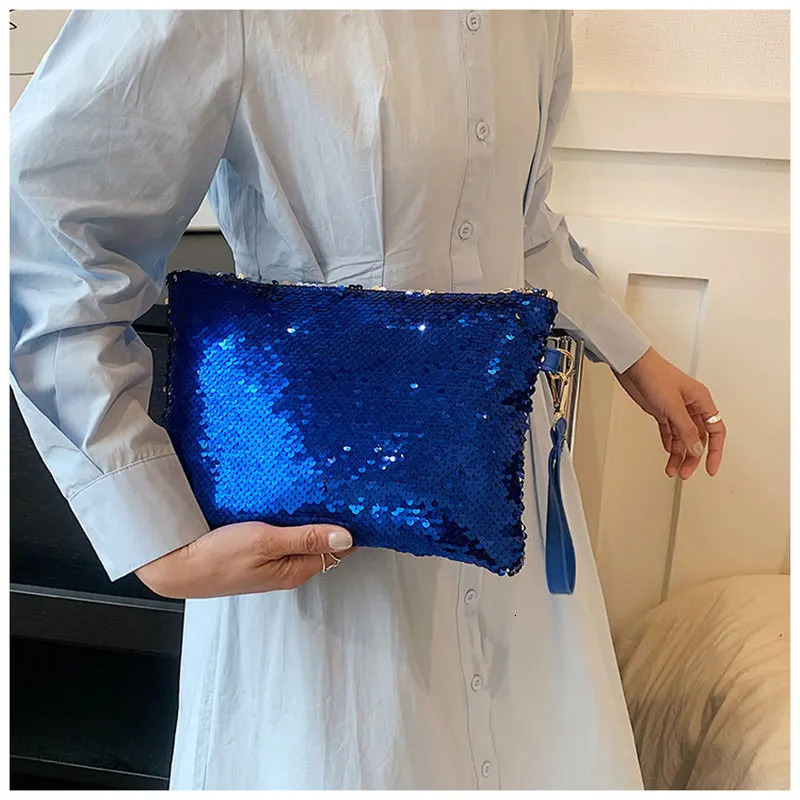 Fashion Womens Sequined Bling Handbag And Purse Small Wedding Party Evening Bag Lady Wristlet Clutch Bag Female Envelope Bag 250717
