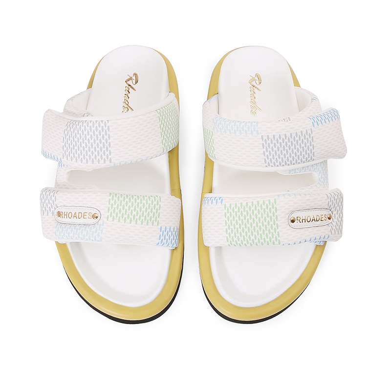 Slippers 2025 Summer L Brand Monogram Beach Shoes Velcro Thick - soled Sandals Versatile Women's Shoes