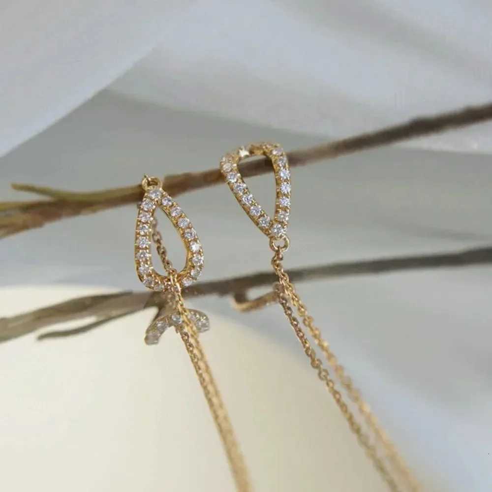 New Fashion Drop Ear Line Long Gold Silver Color Hanging Earrings for Women Crystal Tassel Earring Ear Accessories Jewelry Gifts XJ250722