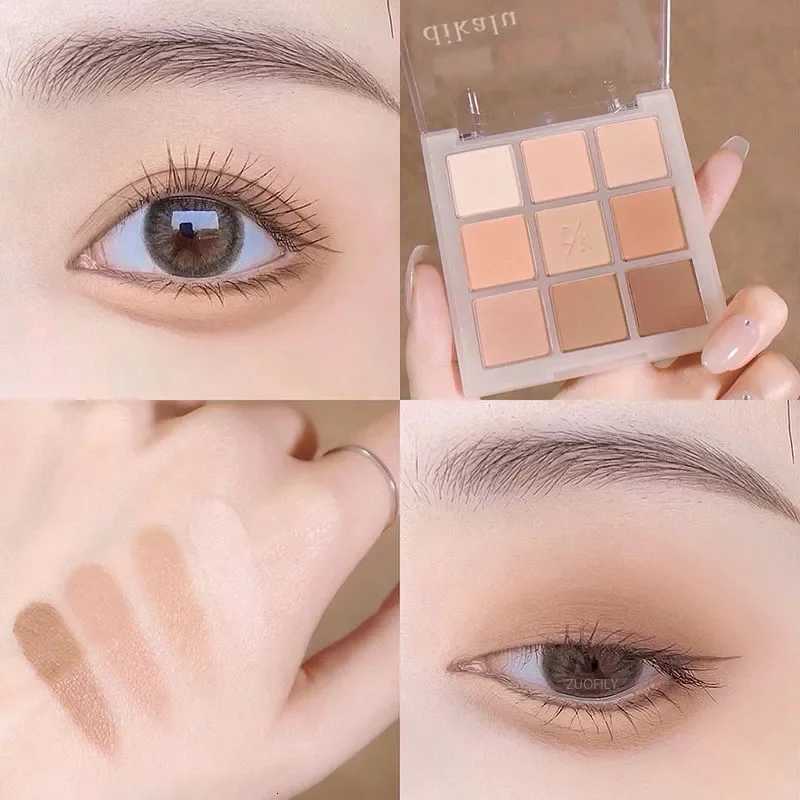 9-Color Eyeshadow Palette Matte Gray Purple Smoke Pink Eye Pigments Waterproof Long Lasting Natural Nude Eye Shadow Cosmetic W250722
