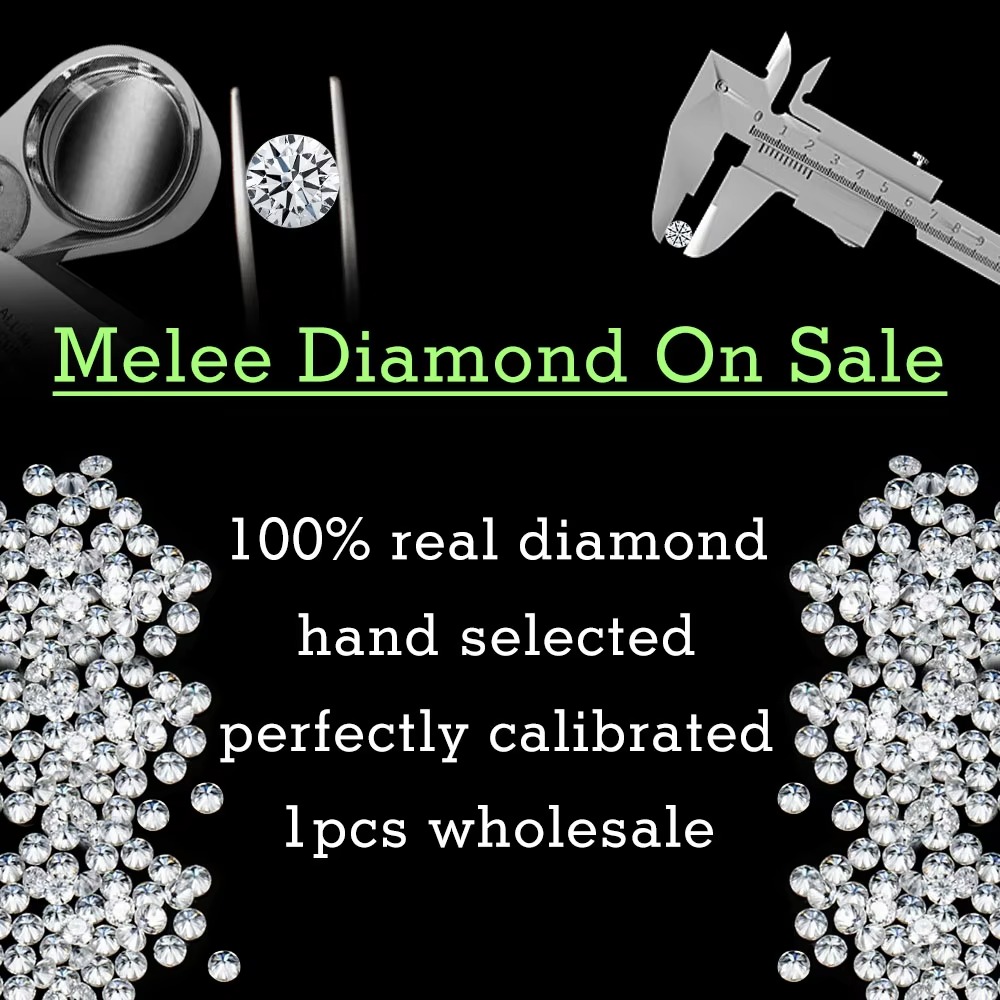 Wholesale Bulk Small Size 1.1mm - 3mm DEF VVS Round Melee Lab Diamond Price Per Carat HPHT Loose Melee Excellent Cut Lab Grown Diamond