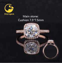 Starsgem Custom Diamond Wedding Ring Woman S925 10K 14K 18K Gold Fine Jewelry Engagement Moissanite Ring