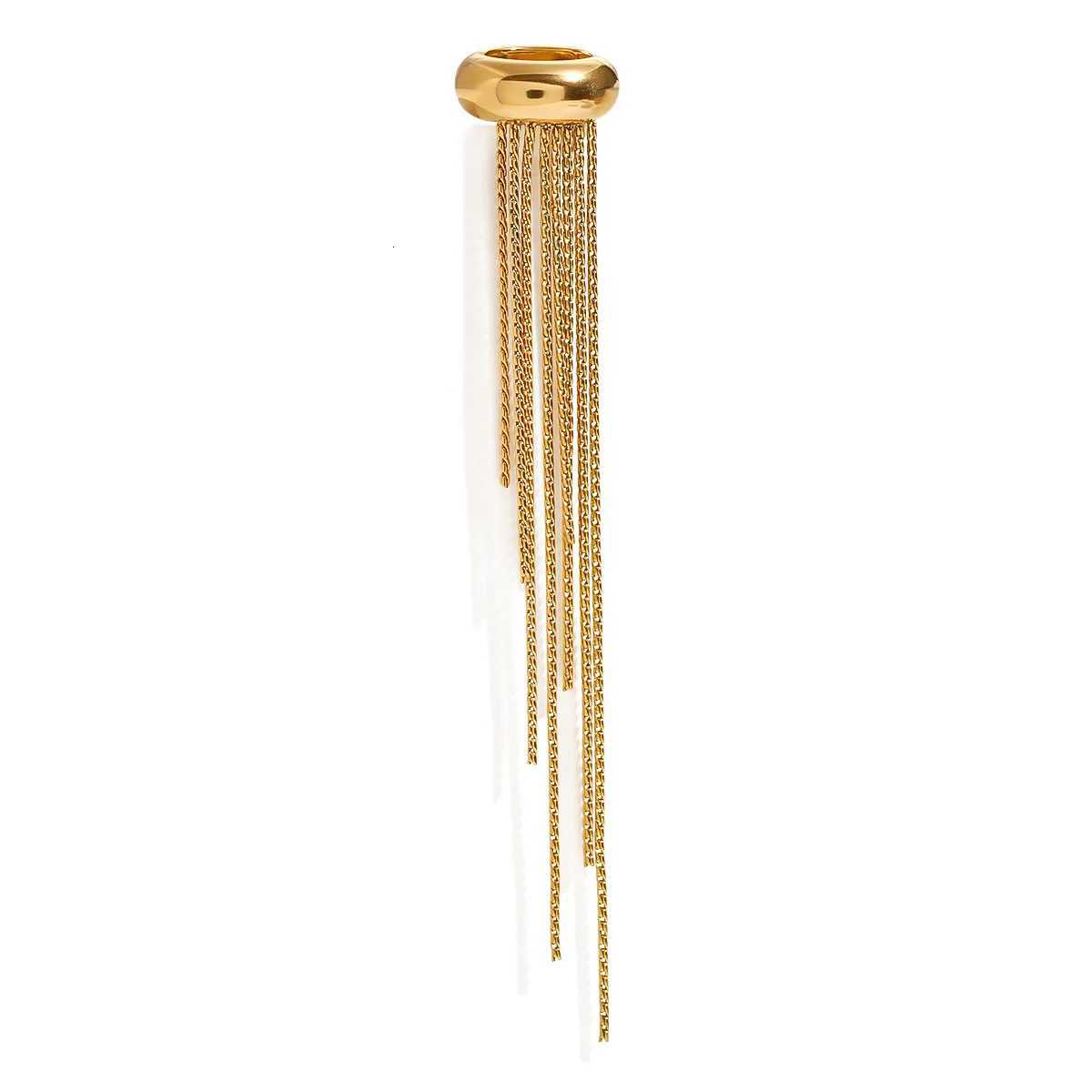 uthway Trend Luxury 18K Gold Stain Steel Tassel Ear Clip For Women Waterproof Anti Allergic Jewelry New Arrival 2024 XJ250722