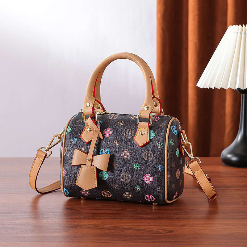 Printed Boston Handheld Pillow New Fashion Light Luxury Single Shoulder Crossbody Bag Trendy Versatile for Women