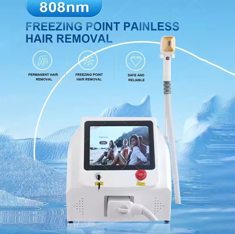 Professional 808nm Diode Laser 3500w High Power 3 wavelength 755nm 808nm 1064nm Laser Painless Freezing Point Eepilation Suitable for home and beauty 