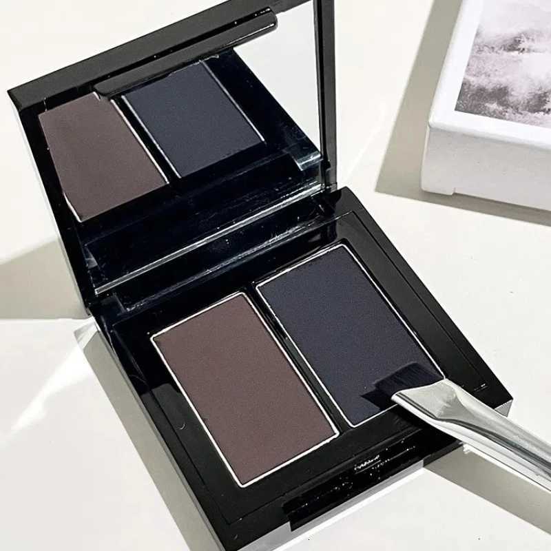 Waterproof Matte Eyeliner Powder Palette Double-color Eyebrow Powder Quick Dry Smooth Black Brown Eyeshadow Makeup Cosmetics W250722