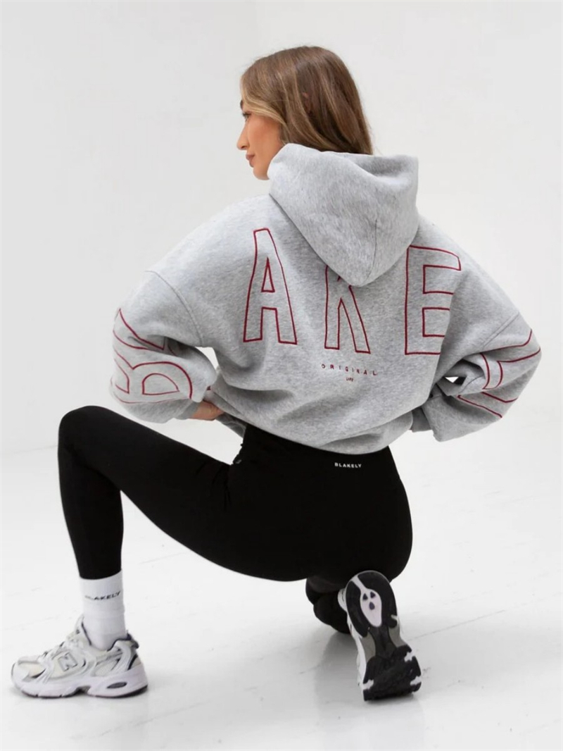 hot Free Shipping Designer Womens Hoodies Trendy Fashion Print Thick Comfortable Long-Sleeved Loose Hooded Hip-Hop Women Sweatshirt
