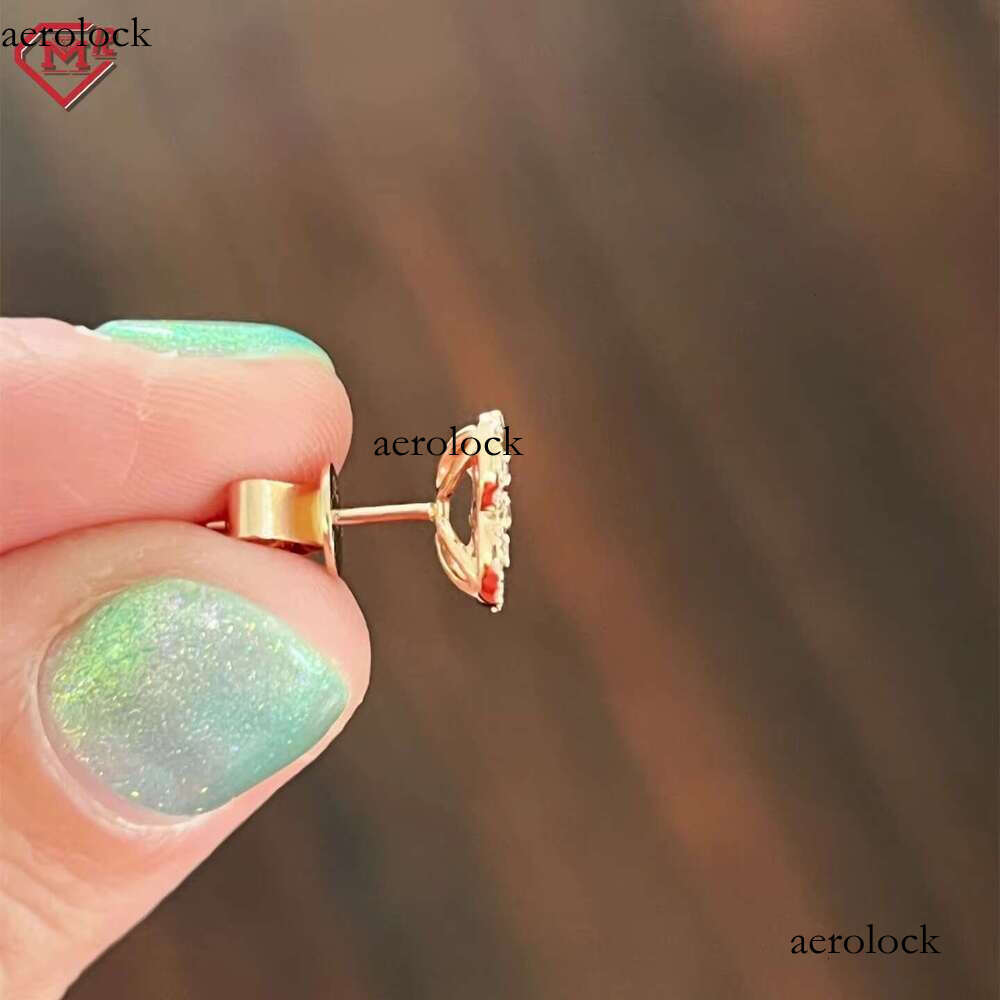 Popular for women VVS Moissanite solid 14k gold cluster clover chilled earrings