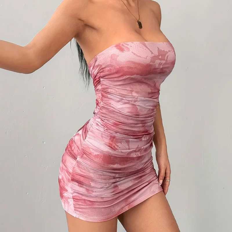 2025 Summer Y2K Womens Dresses Sexy Spaghetti Straps Printed Dress Low Sleeveless Mini Dresses Slim Off Shoulder Party Dress XJ250722