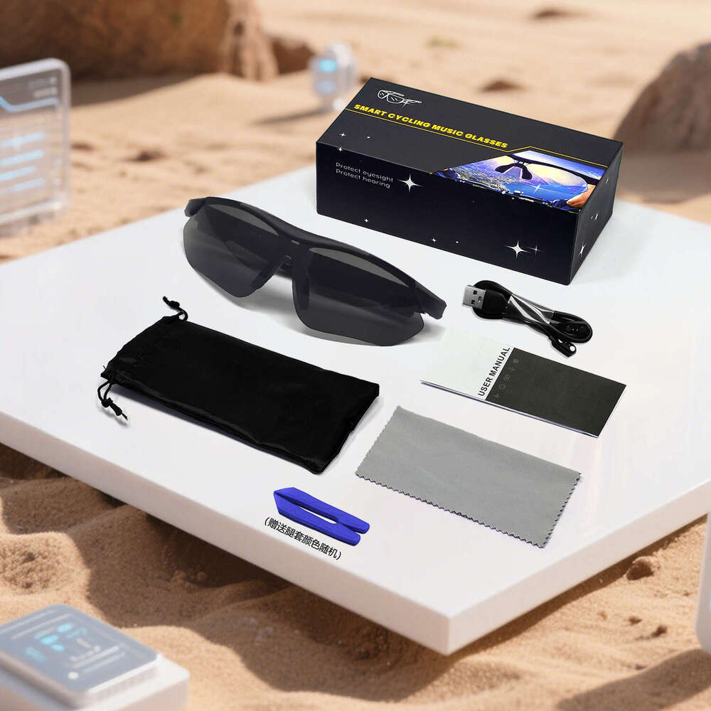 Designer brand hot-selling single product outdoor sports cycling bluetooth anti-ultraviolet music call smart sunglasses