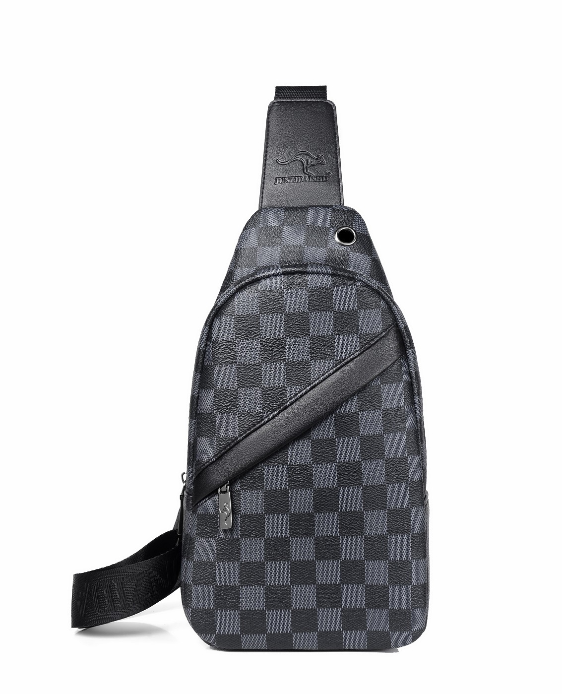 Plaid chest bag new cross-body bag men's shoulder bag trend simple cycling backpack mobile phone bag trend