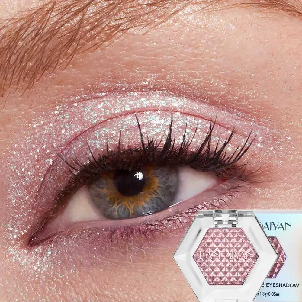 Hexagonal Eyeshadow Palette Fine Glitter Holographic Highlighter Chameleon Mashed Potato Ultra-Fine Brighten Makeup Palette W250722