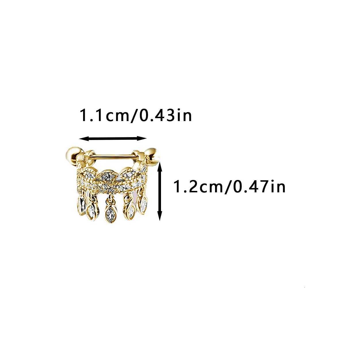 1pcs New Style Stainless Steel Ear Piercing Stud Earrings for Women Hollow Tassel Cartilage Helix Screw Back Earring XJ250722