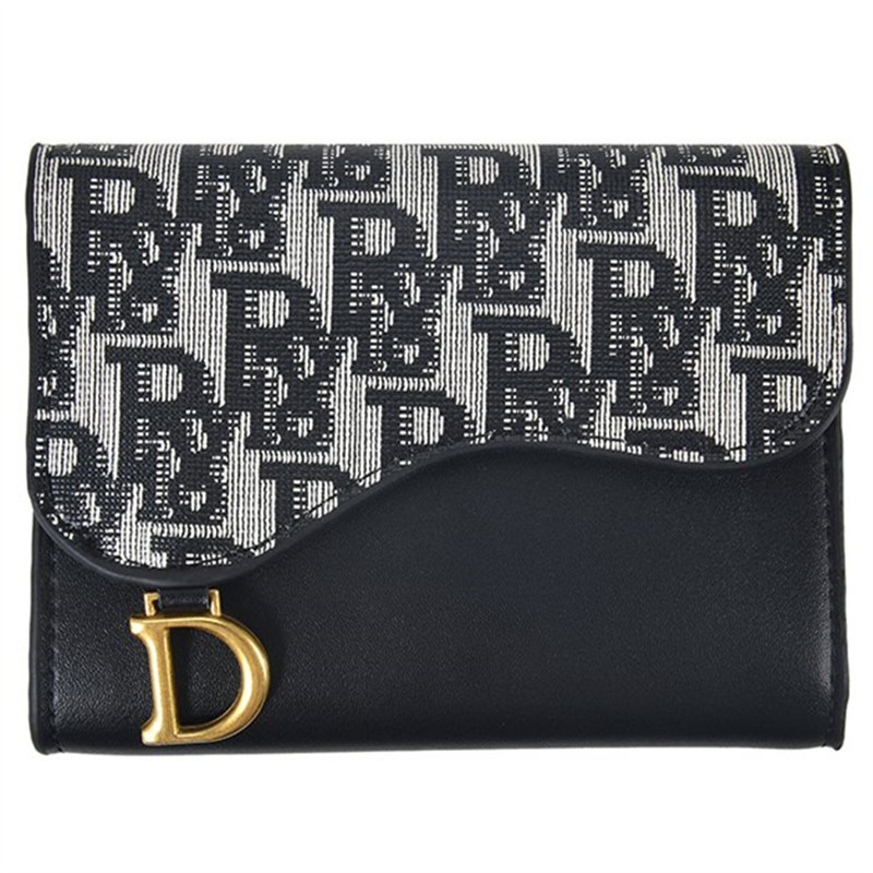Premium European Style Women's Short Wallet - New Letter Print Slim ID & Card Holder, Boutique Design Money Organizer
