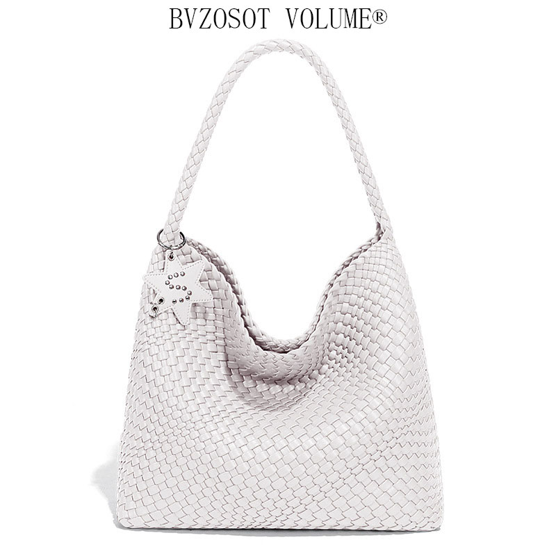 BVZOSOT VOLUME BVZOSOT VOLUME Korean-style commuting large-capacity armpit single-shoulder bag pure handmade woven bag fashionable and simple hand-hel