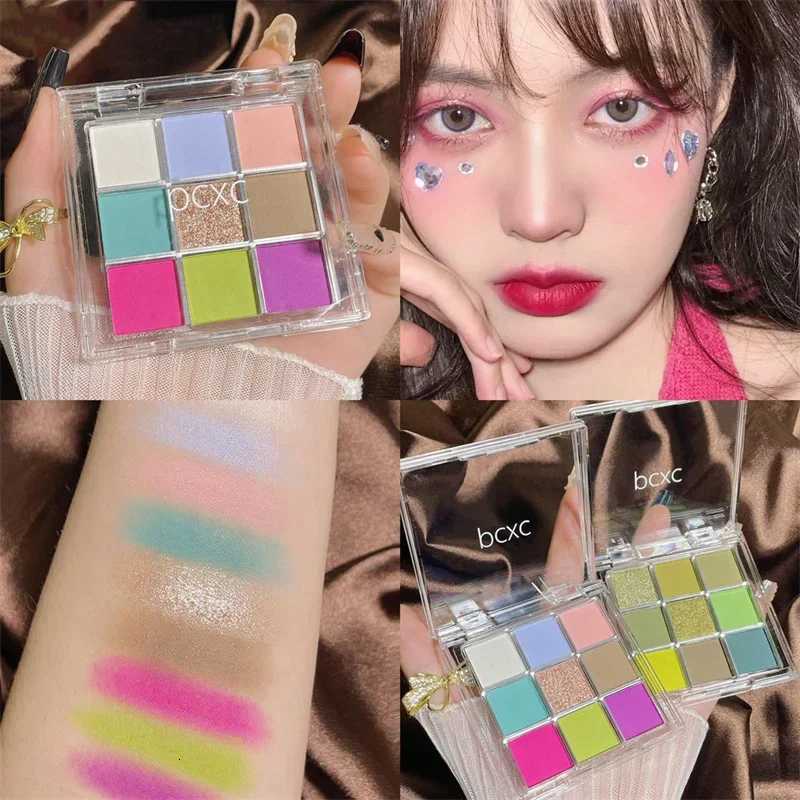9 Colors Glitter Grassy Green Eyeshadow Palette Dream Girl Eyeshadow Waterproof Pigment Contour Makeup Palette Cosmetics W250722
