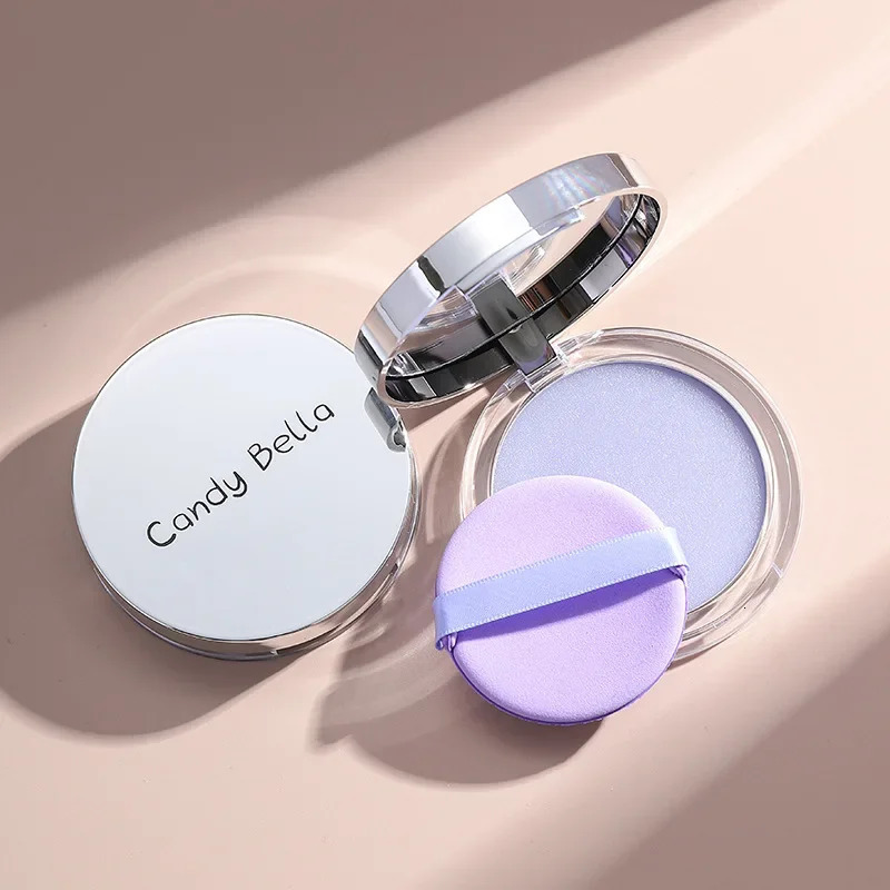Oil Control Setting Powder Long-Lasting Waterproof Concealer Transparent Jelly Matte Compact Face Powder Cake with Puff Makeup 250716