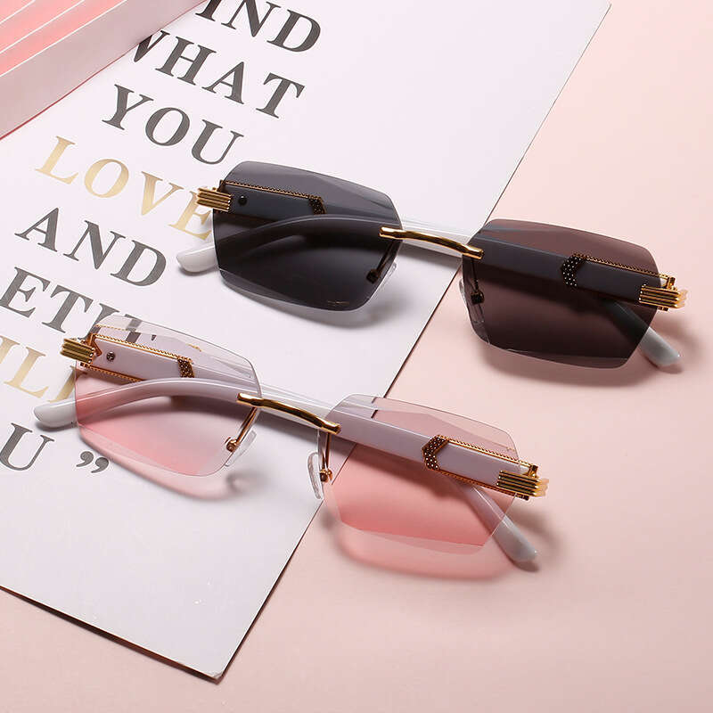 DHsunglasses 2022 New Frameless Cut Edge for Women Fashion Trend Gradient Ocean Lens Sunglasses