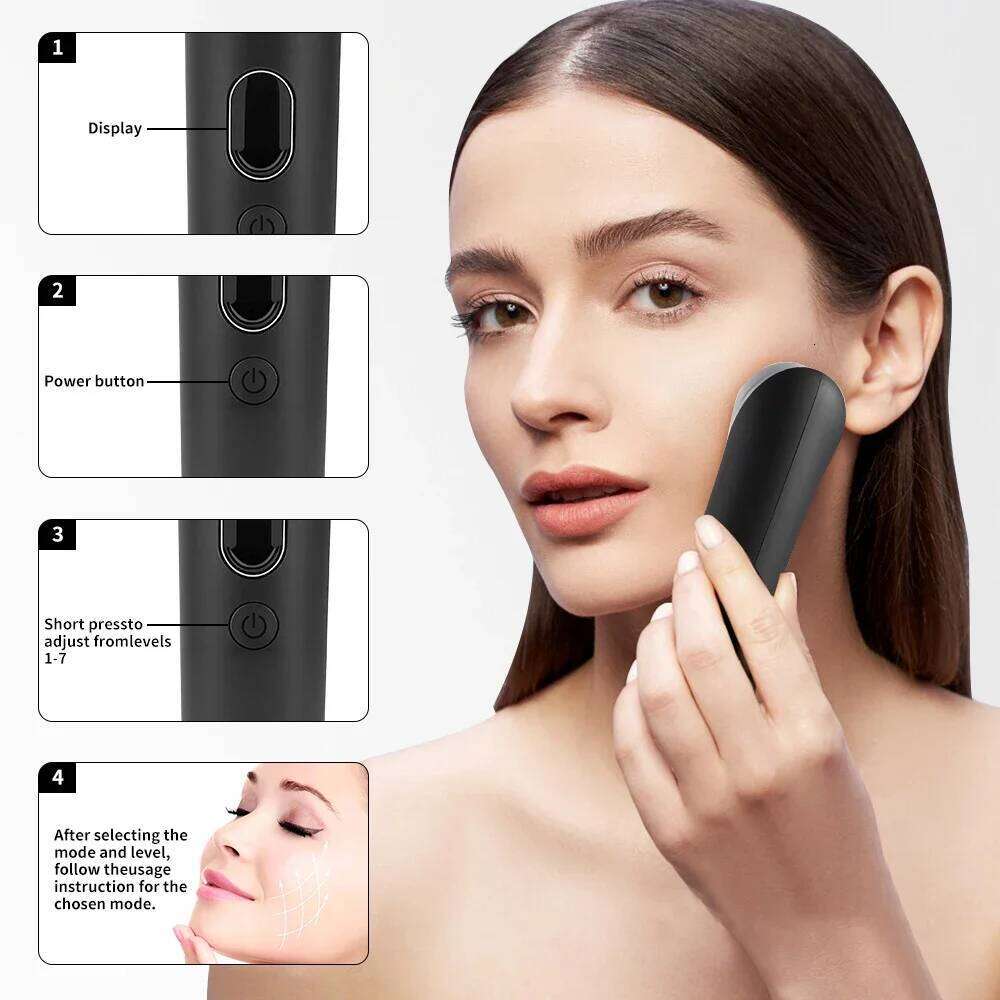 Booster Pro Led Facial Therapy 7 Colors Beauty Wand Red Light Eye Massager for Skincare & Blue Rejuvenation Tool