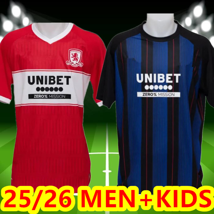 2025 2026 S-4XL Middlesbrough Soccer Jerseys HACKNEY AZAZ FRY LATTE LATH DEN BERG JONES MCGREE football shirt FORSS CLARKE men kids umniform kit set red