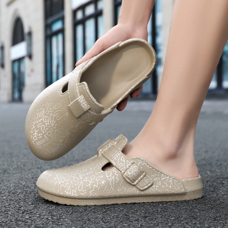 Luxury Brand Designer Shoes Manet K8030-3- Couple Boken Slide Sandals-36-47-P23