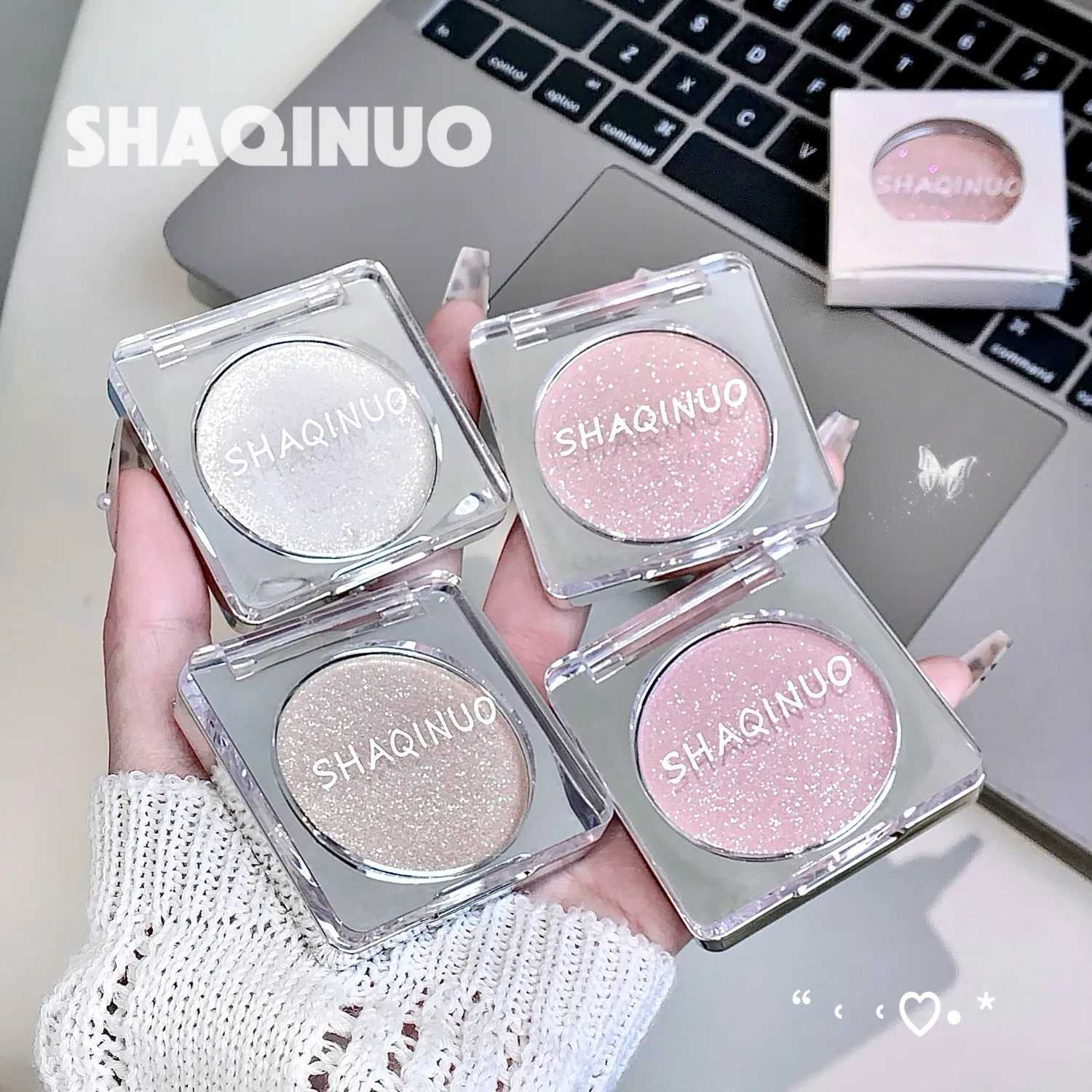 4Color Diamond Highlighter Powder Palette Waterproof High Gloss Glitter Body Highlight Eyeshadow Face Contour Illuminator Makeup W250722