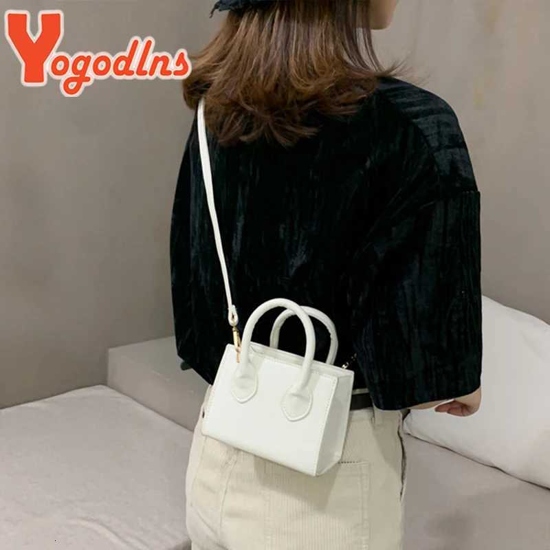 Yogodlns Vintage Mini Crossbody Bag Wen PU Leather Small Messenger Bag Elegant Shoulder Bag Designer Handbag Casual Lady Purse Y250722
