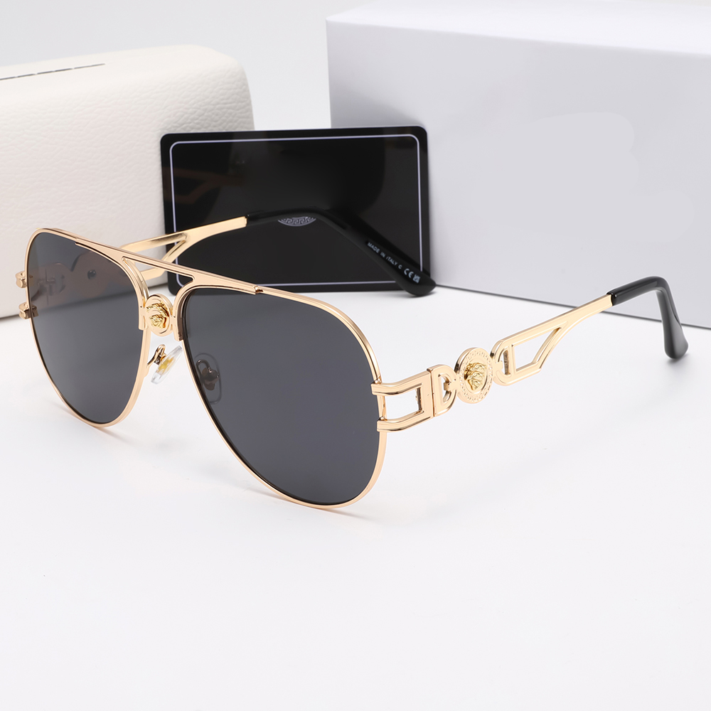 classic luxury Oval sunglasses for men designer summer shades polarized eyeglasses black vintage oversized sun glasses of women male sunglass with box