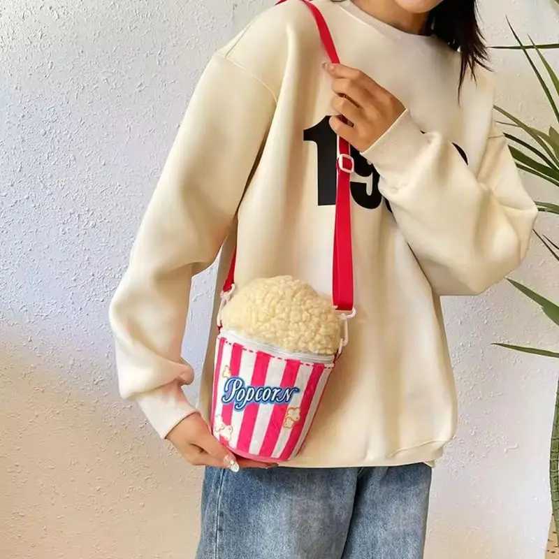 Carto Fun Popcorn French Fries Cup Bag Super Cute Girl Outing Stylish And Bizarre e Shoulder Slanted Cross Bag Y250722