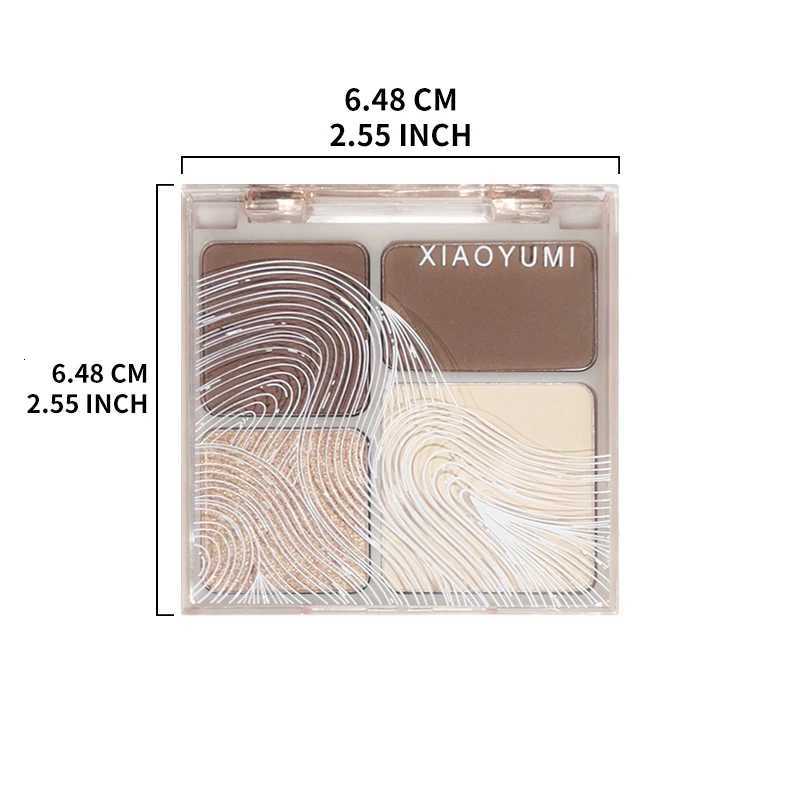 4-Color Highlighter Powder Palette Shimmer Brighten Face Contouring Highlight Champagne Gold Bronzer Makeup W250722