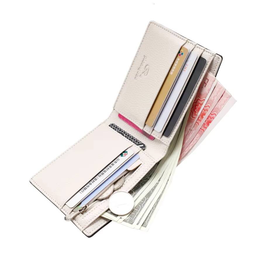 Mens Short Wallet with Cross Pattern Korean Version Coin Purse Small Money Bag Male Multi Card Holder Internal Zipper Wallets ddmynov