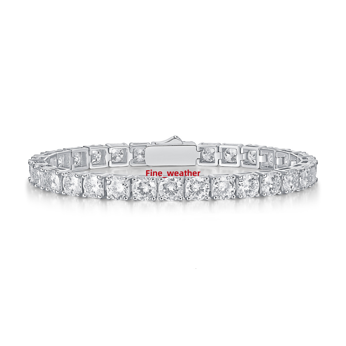 3/4/5mm Moissanite Tennis Bracelet S925 Silver D Color VVS 18K Gold Plated Iced Out Hip Hop Jewelry for Men Women Party Style