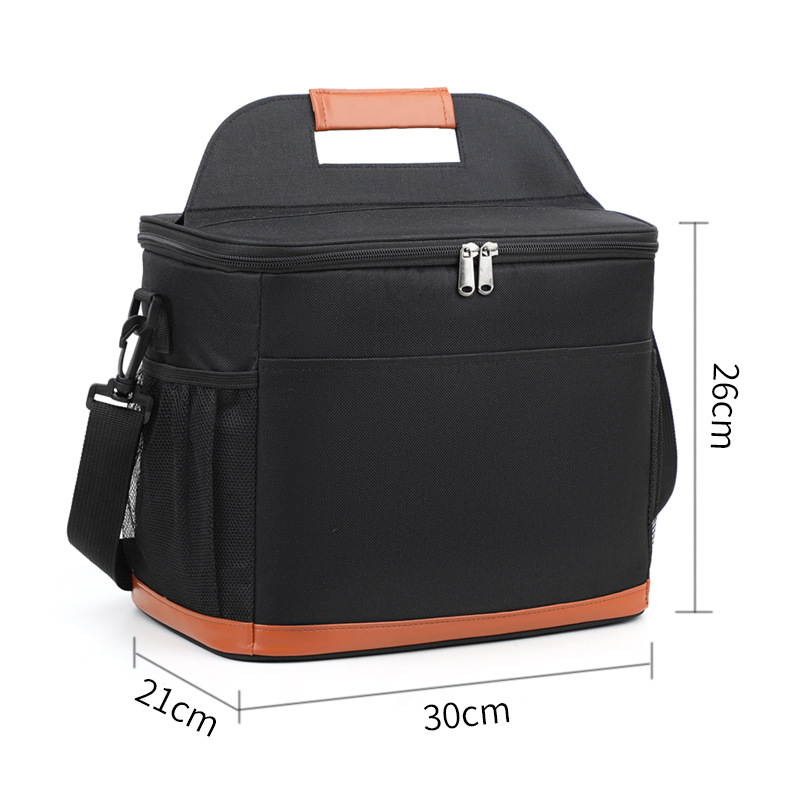1pcs Thick Oxford Fabric Picnic Lunch Bag Large Capacity Insulated Cooler Tote Thermal Bag for Outdoor Camping and Daily