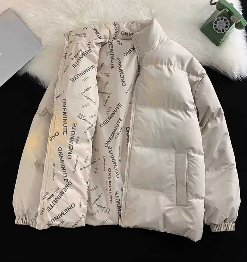 2024 Mens Winter Down Jacket Winter Jacket Mens Stand Collar Warm Parka Coat Street Fashion Casual Brand Solid Color Outerwear W250722