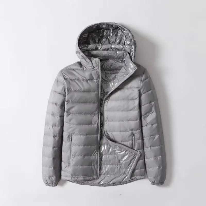 Top Grade Men Winter Puffer Jacket New Hat Detachable Ultra Light Down Jacket Men Lightweight Parka Windproof Warm Coats W250722
