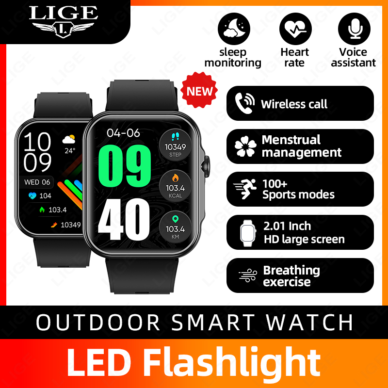 LIGE Fitness tracker watch with heart rate monitor large screen activity tracker with pedometer sleep monitoring calories pedometer smart watch men�