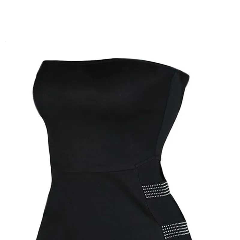 Women Sexy Tube Pencil Dress Sexy Club Summer Clothes Fashion Solid Color Rhine Hollow Skinny Mini Dress XJ250722