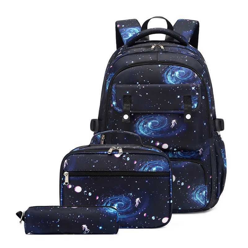 Childrens Schoolbag M Large Capacity Primary School Student Starry Sky Casual Backpack Junior High School Student Backpack Y250722
