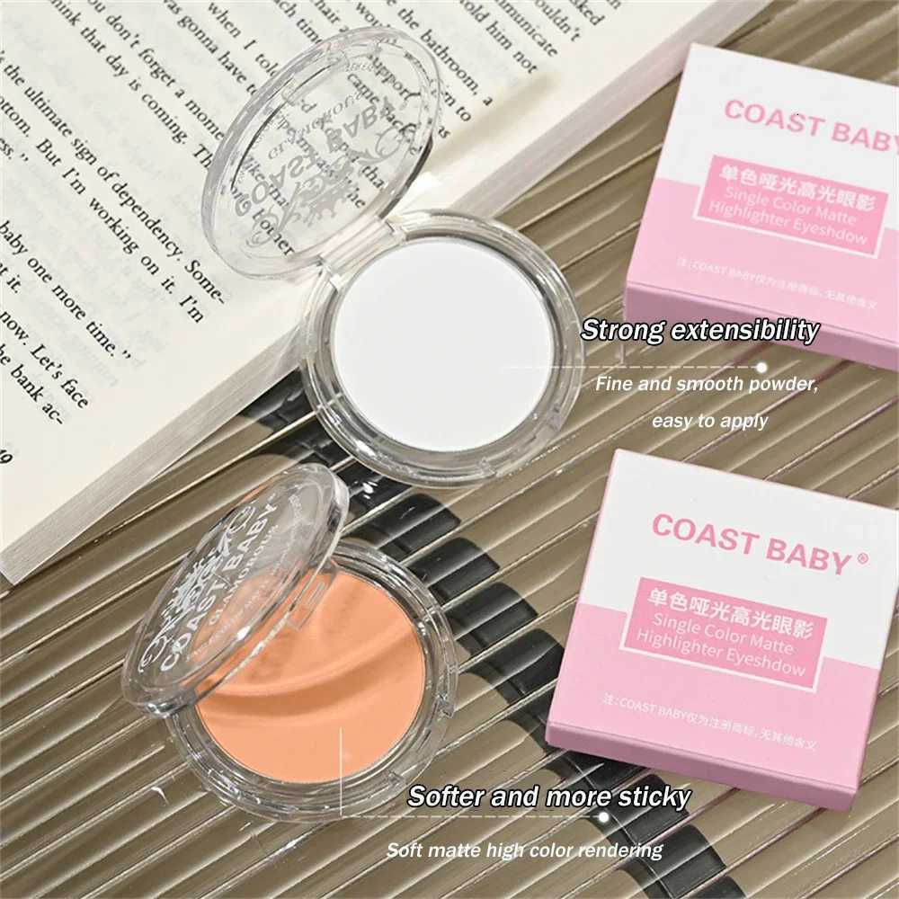 Single Matte Highlighter Palette Milk Tea Face Brighten Contour Makeup Beige Eyeshadow Cut Off Shadow Lying Silkworm Rouge DustW250722